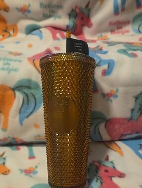 Starbucks Amber Studded Tumbler with Matching Straw